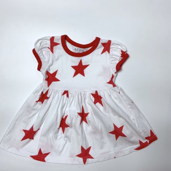 ATUN Red Star Dress - Picture 1 of 3